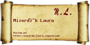 Mizerák Laura névjegykártya