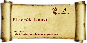 Mizerák Laura névjegykártya
